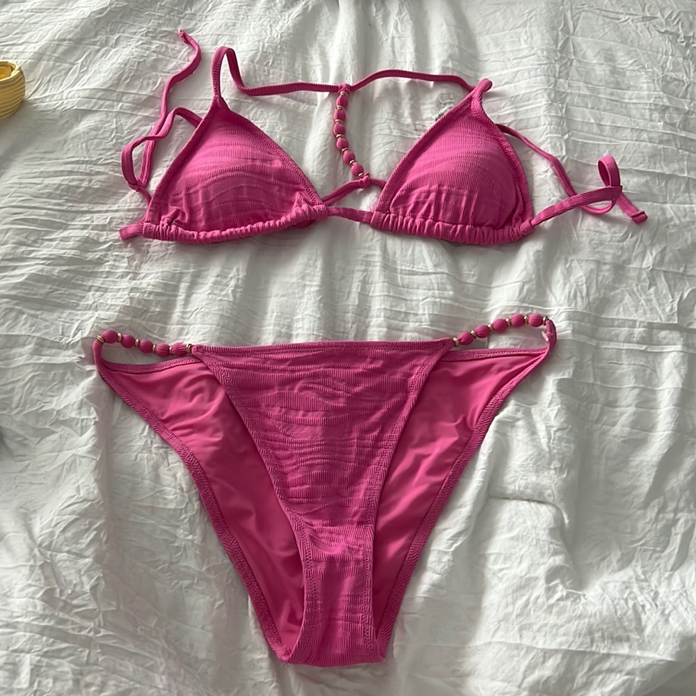 Pink bikini set